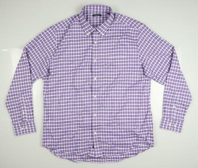 New Mens Turtleson Golf Button Up Large L Purple MSRP $135