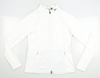 New Womens KJUS Golf Jacket Large L White MSRP $199 LG25-J03